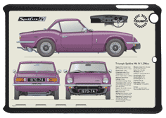 Triumph Spitfire MkIV (hard top) 1970-74 Small Tablet Covers